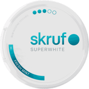 Skruf Superwhite no.53 Fresh Mint Strong nicotine pouches can