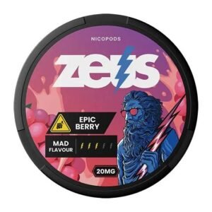 ZEUS Epic Berry 20 mg nicotine pouches can