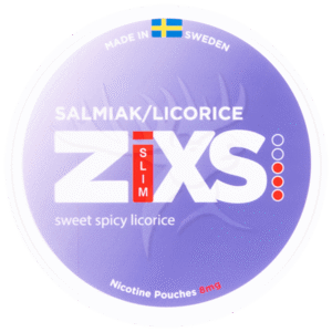 ZIXS Salmiak/Licorice Slim 6mg nicotine pouches can