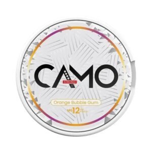 CAMO Orange Bubble Gum 12mg nicotine pouches can