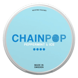 Chainpop Peppermint & Ice 11mg nicotine pouches can