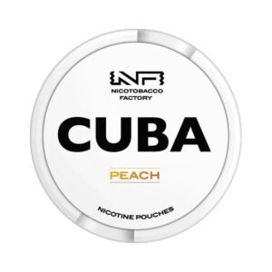 CUBA Peach 10mg nicotine pouches can