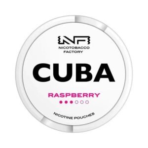 CUBA Raspberry 10mg nicotine pouches can