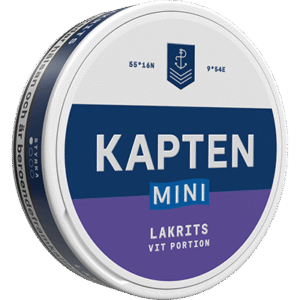 Kapten Licorice White Mini snus can