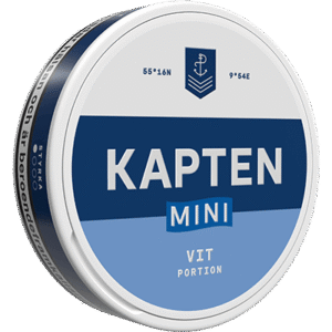 Kapten White Mini Portion snus can