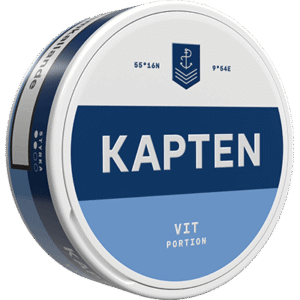 Kapten White Portion snus can