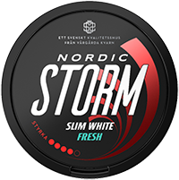 Nordic Storm Slim White Fresh snus can
