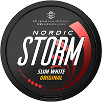 Nordic Storm Slim White Original snus can