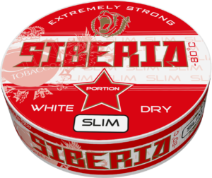 Siberia -80 Degrees Slim White Dry snus can