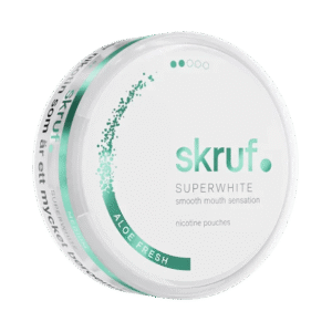Skruf Superwhite Aloe Fresh 8mg nicotine pouches can