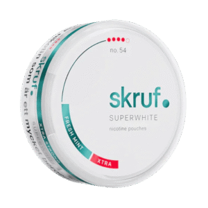 Skruf Superwhite Fresh Mint 11mg nicotine pouches can