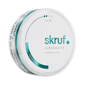 Skruf Superwhite Fresh Mint 6mg nicotine pouches can
