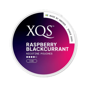 XQS Raspberry Blackcurrant Strong 8mg nicotine pouches can