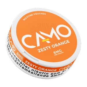 CAMO Zesty Orange 6mg nicotine pouches can