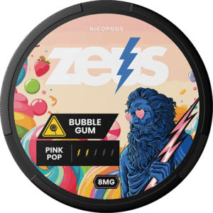 ZEUS Bubble Gum 8mg nicotine pouches can