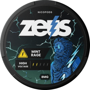ZEUS Mint Rage 8mg nicotine pouches can