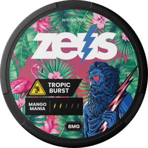 ZEUS Tropical Burst 8mg nicotine pouches can