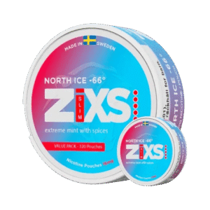 ZIXS North Ice 12mg JUMBO CAN nicotine pouches can