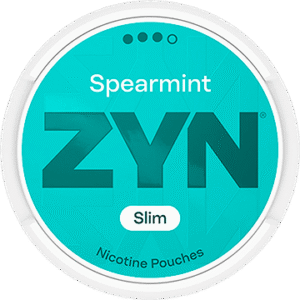 ZYN Spearmint Strong Slim nicotine pouches can